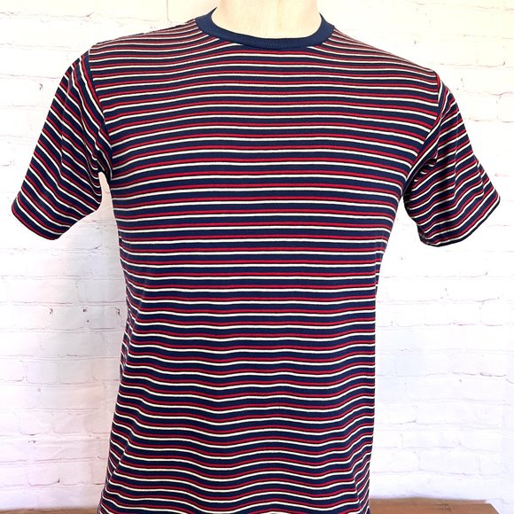 70's Striped Tshirt - Penneys Towncraft - Size Large - Striped - Picture 1 of 8